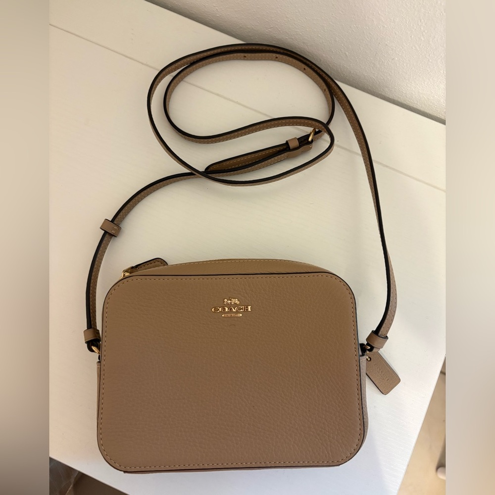Coach Tan Leather Crossbody Bag